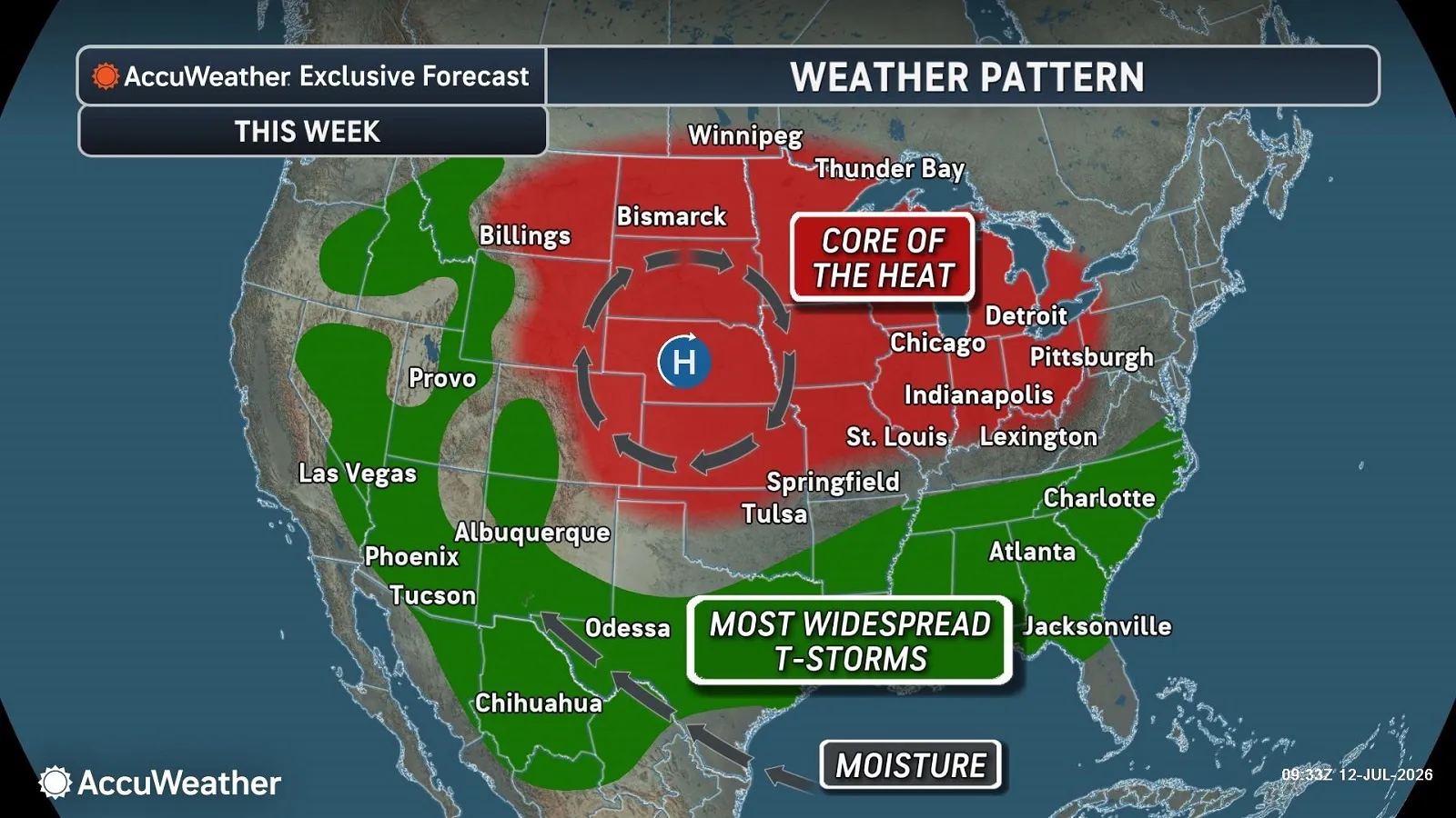 Map provided to Newsweek via AccuWeather