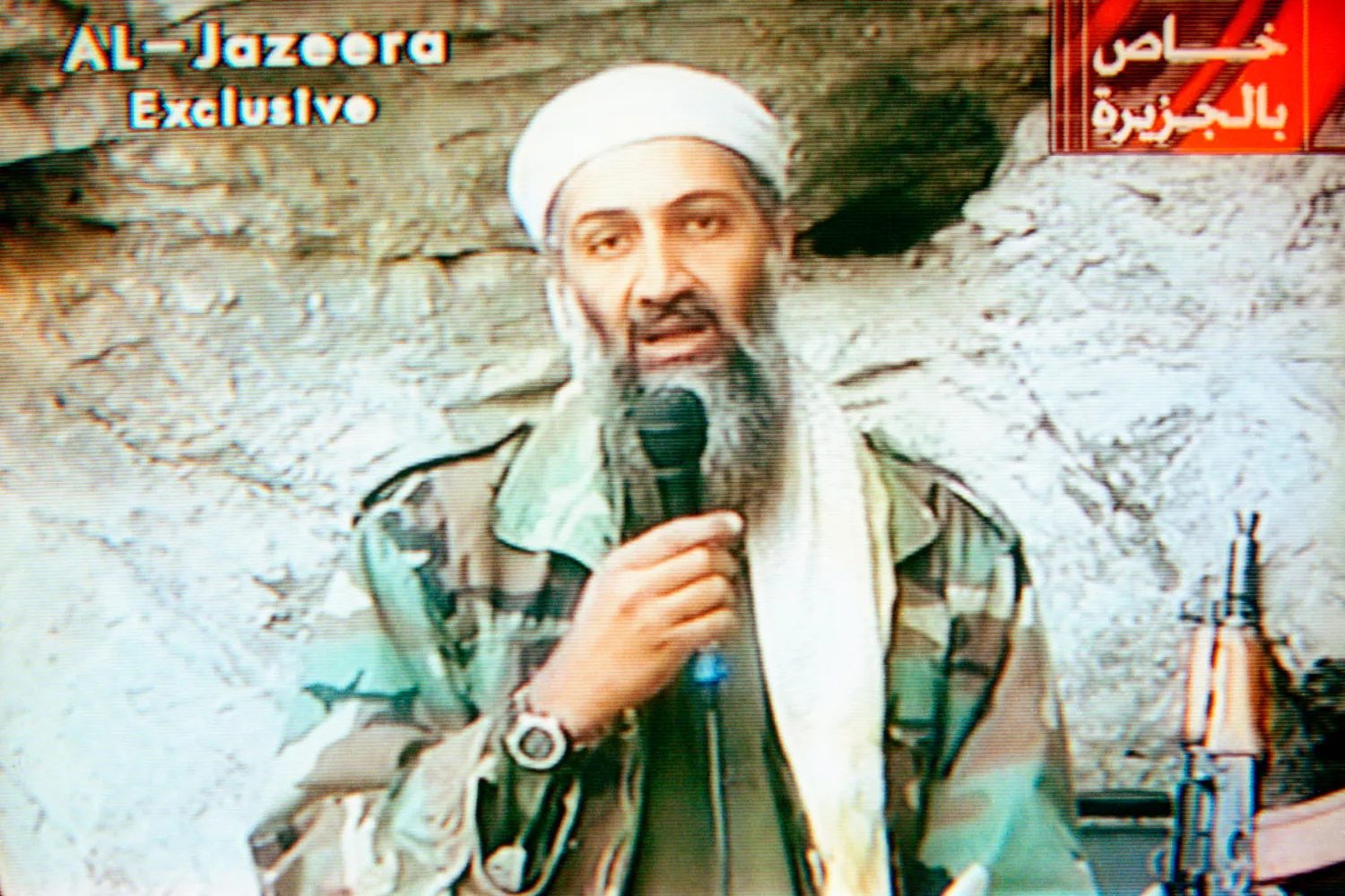 Osama Bin Laden appears on Al-Jazeera Television praising the attacks of September 11th, and defying the United States in its threats to attack Afghanistan's Taliban government, which was playing host to him. Days later the U.S. overthrew the Taliban.