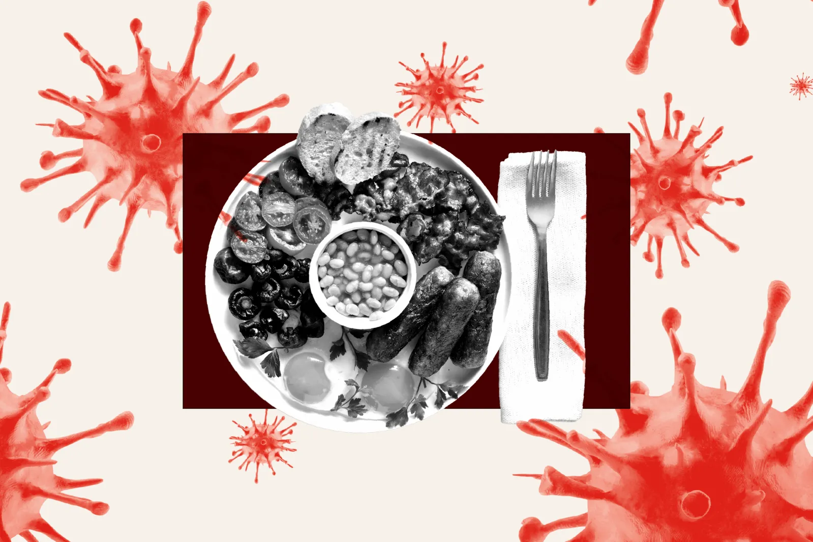 A Newsweek illustration depicting foodborne illness risks.