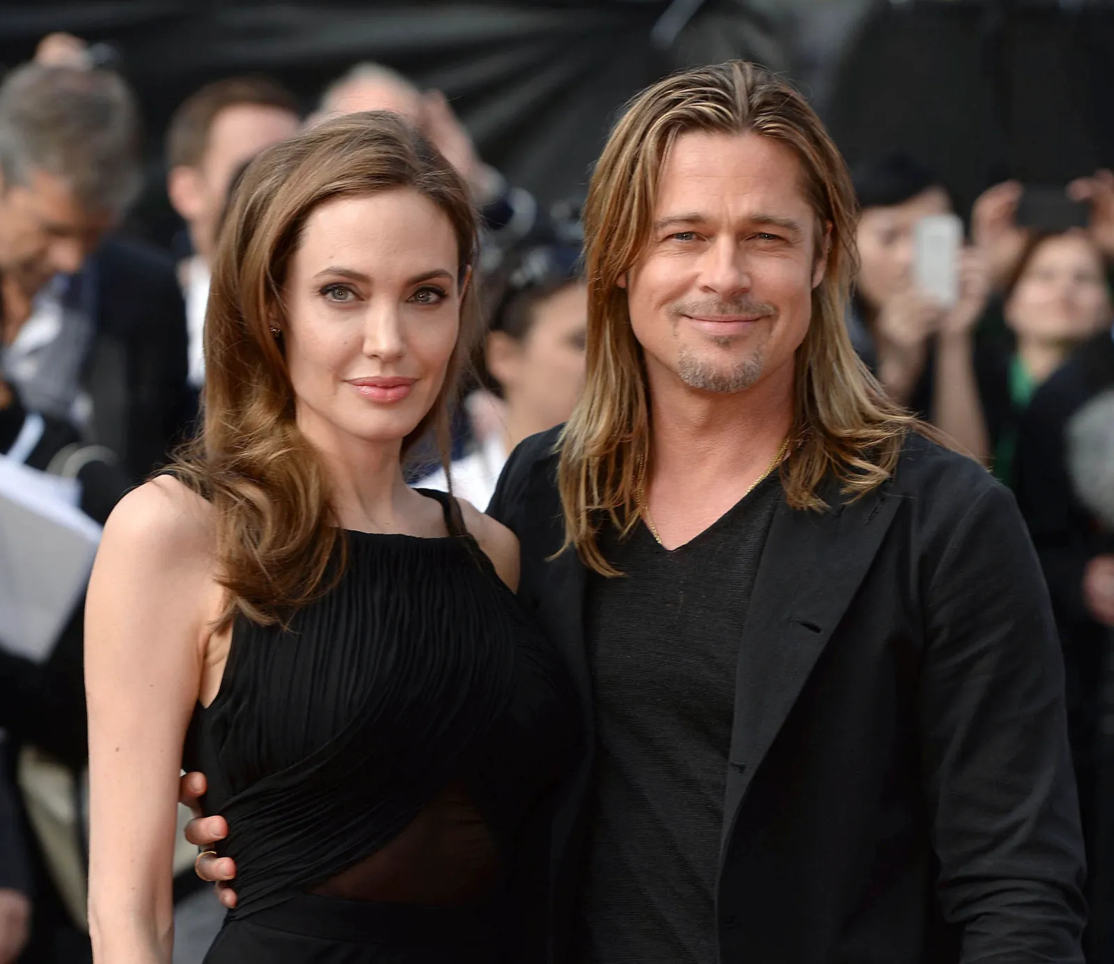 Angelina Jolie and Brad Pitt at the premiere of "World War Z" held on June 2, 2013 in London, England, UK.