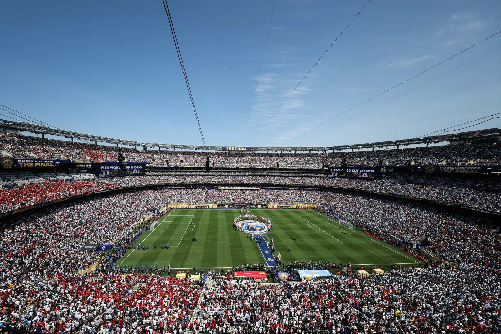 MetLife Stadium plays host to the FIFA World Cup 2026 final between Spain and Argentina on July 19 in East Rutherford, New Jersey. (Photo by Liu Lu/VCG via AP )