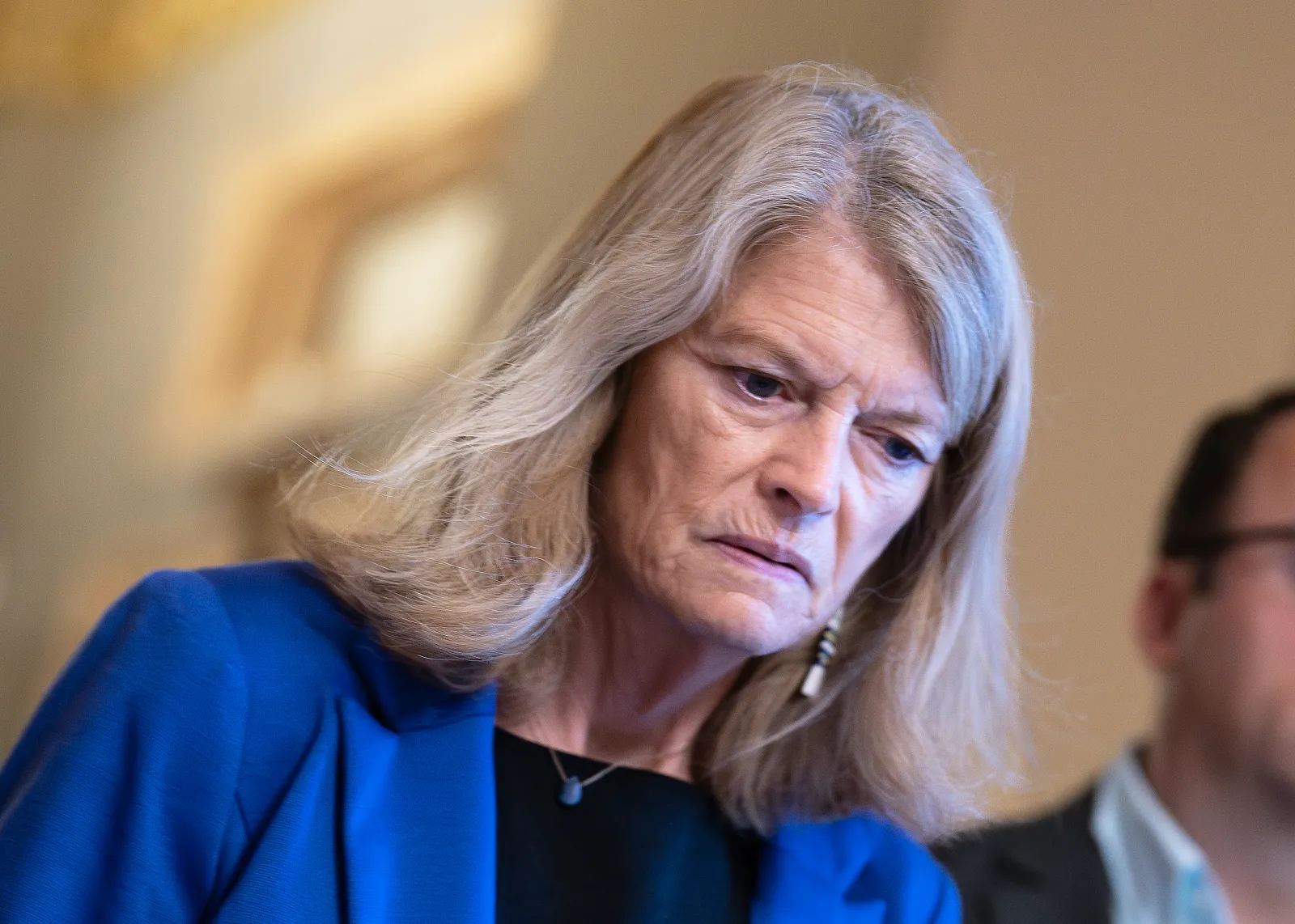 Senator Lisa Murkowski, an Alaska Republican, arrives for a closed-door Republican meeting, at the Capitol in Washington on June 27, 2025. (AP Photo/J. Scott Applewhite, File)