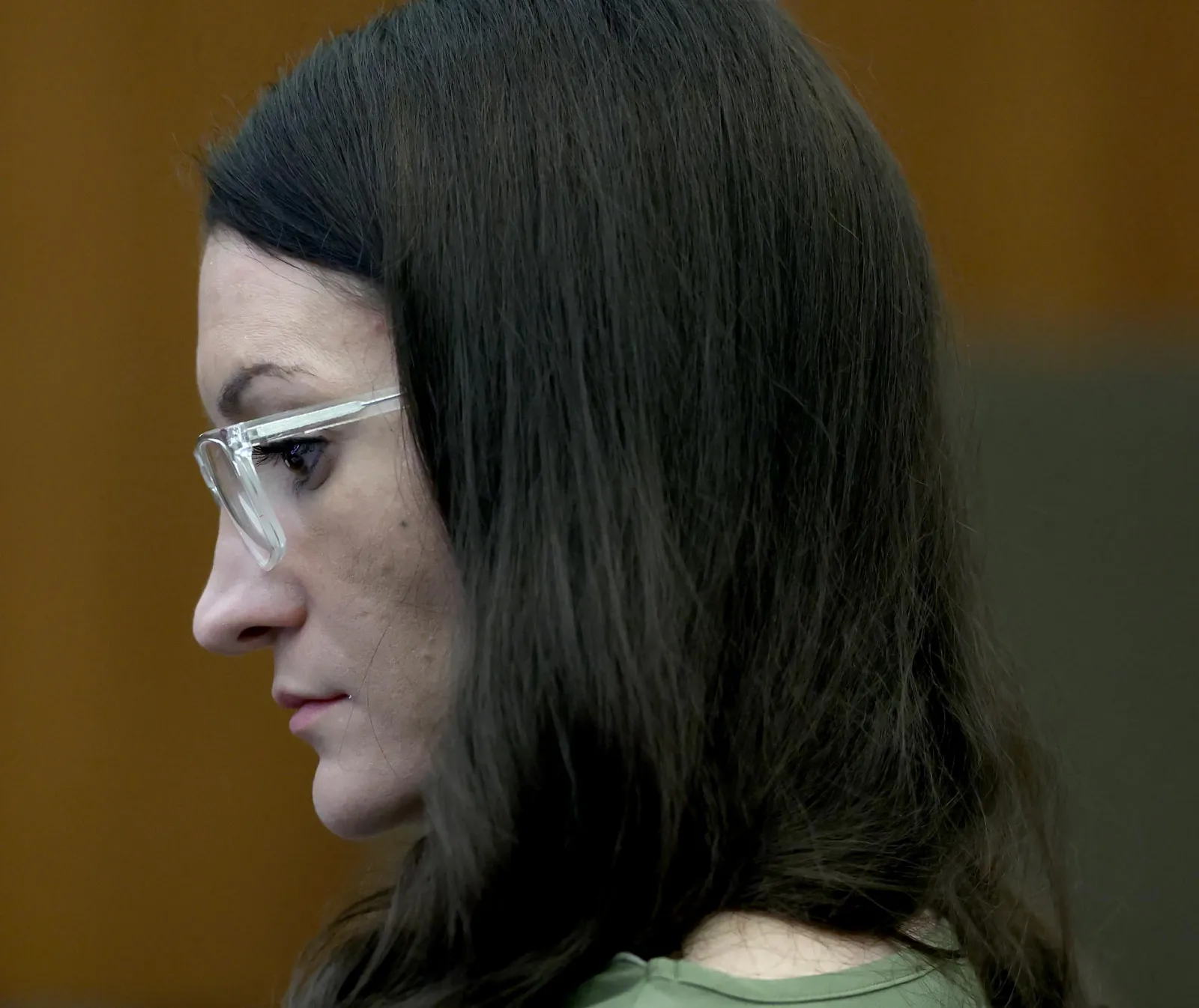 Lindsay Clancy listens to testimony during her murder trial at Plymouth Superior Court in Plymouth, Mass., Wednesday, Aug. 12, 2026. (Mark Stockwell/Boston Herald via AP, Pool)