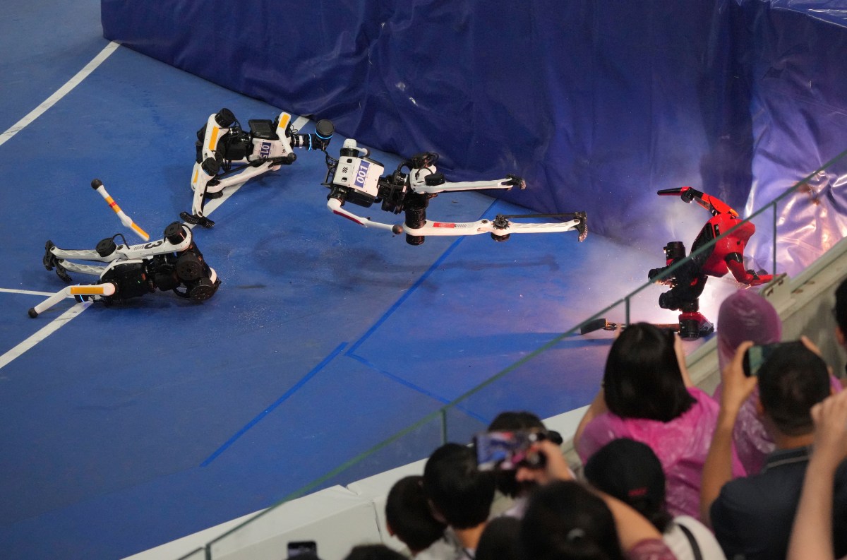 China's Humanoid Robot Olympics Descends into Fiery Chaos