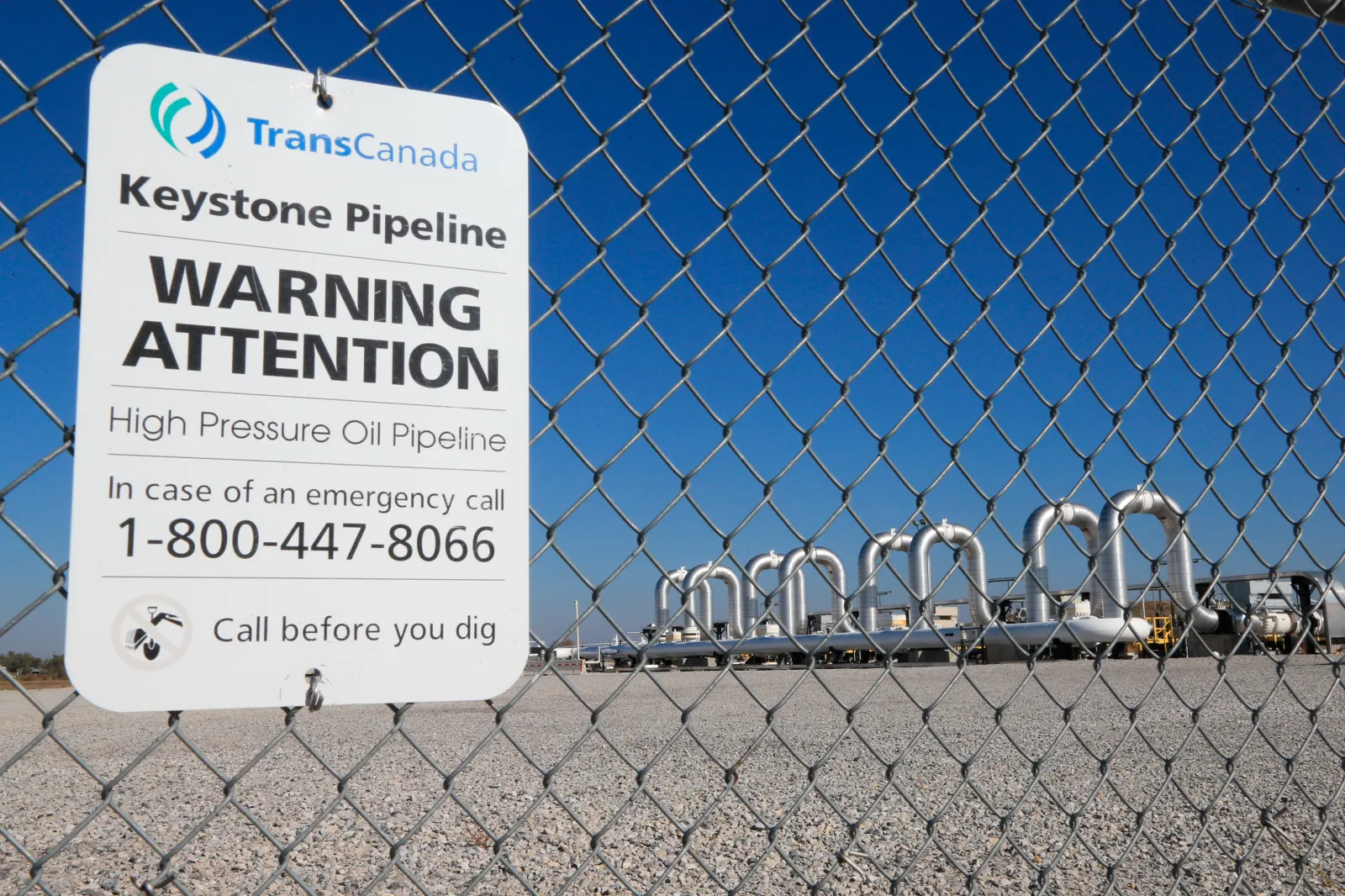 The Keystone Steele City pumping station, to which the planned Keystone XL Pipeline would connect, is seen in Steele City, Nebraska, on November 3, 2015. (AP Photo/Nati Harnik)