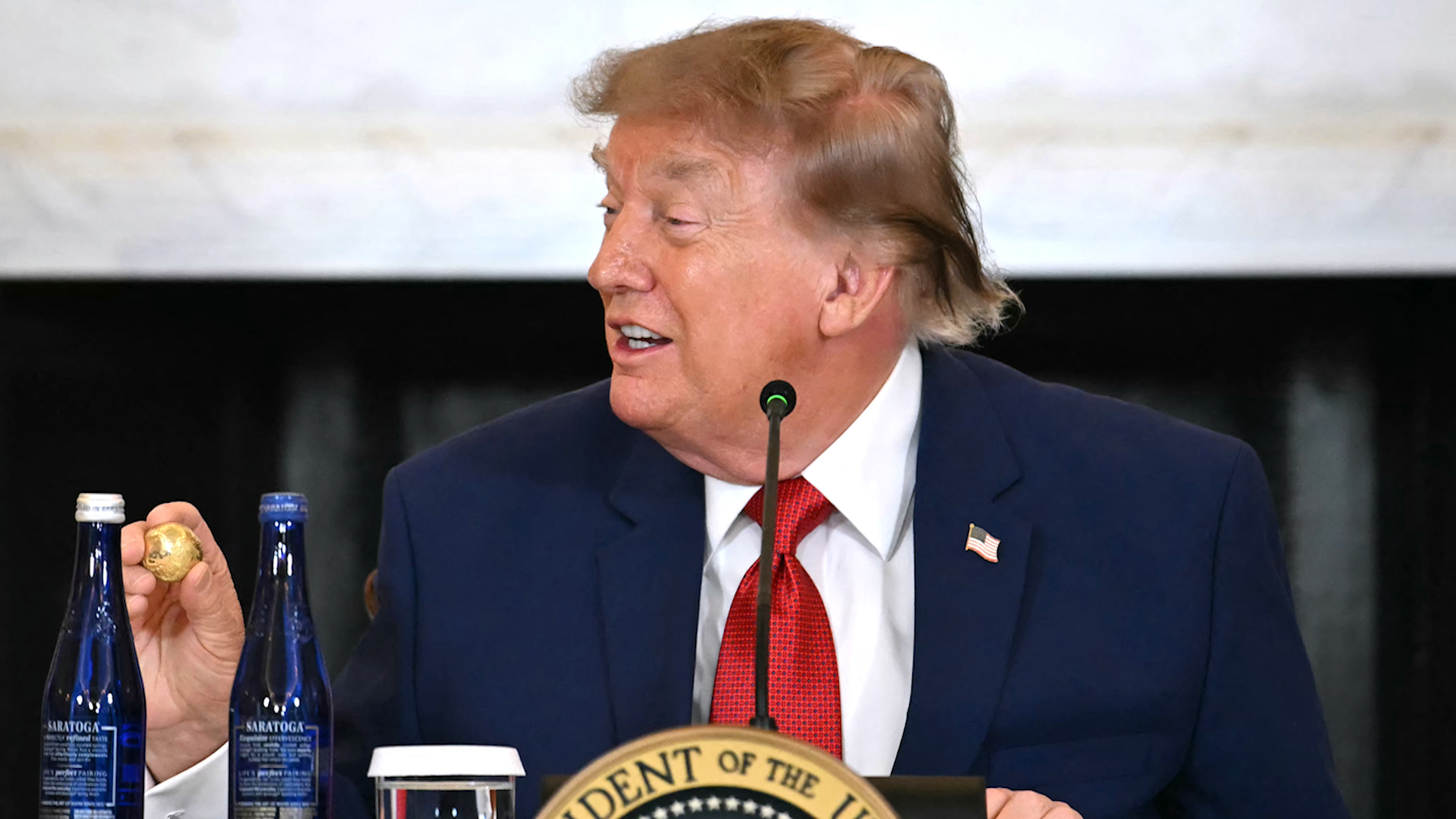 Trump Presented Gold Replica Of Deep Sea Nodule During Roundtable