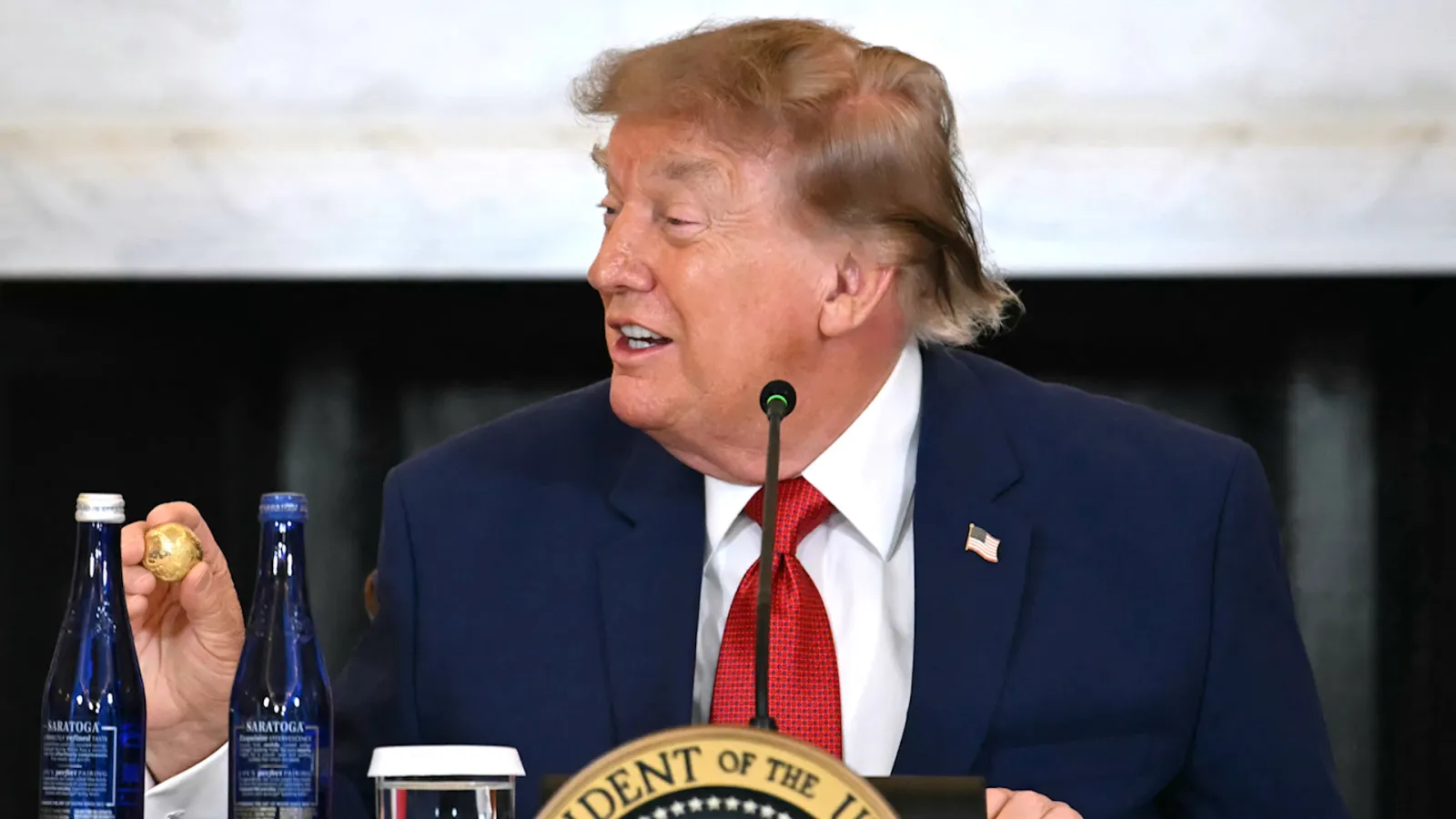 Trump Presented Gold Replica Of Deep Sea Nodule During Roundtable