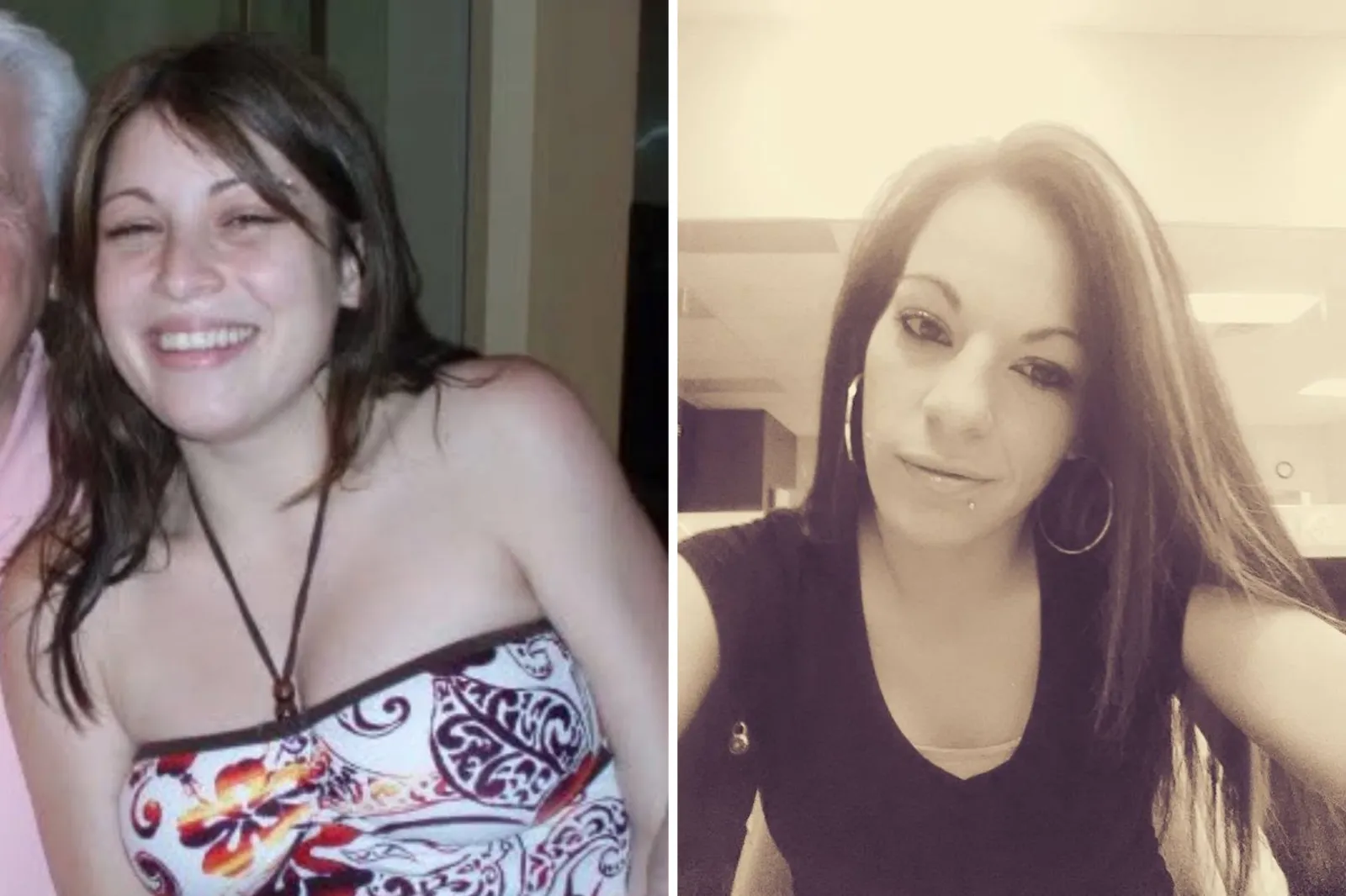 Gabriella Amarando (L) and Maribel Fresses in undated photographs.