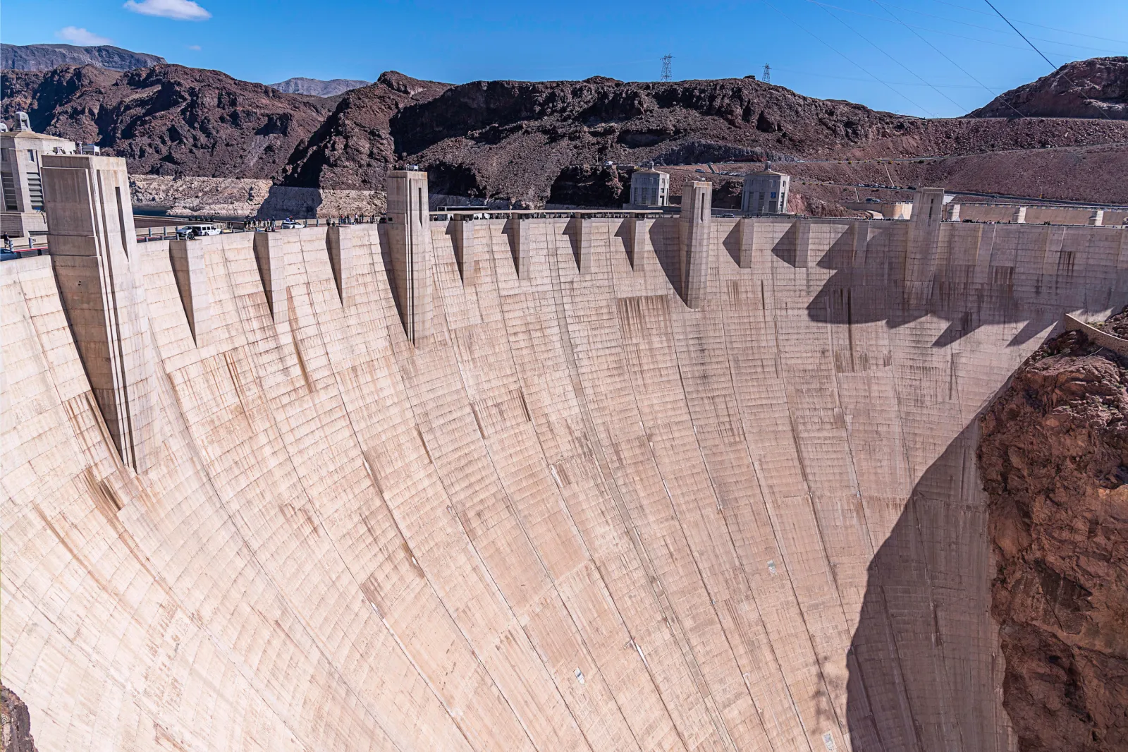 The exterior of the Hoover Dam on the Colorado River in Boulder City is seen in 2026.