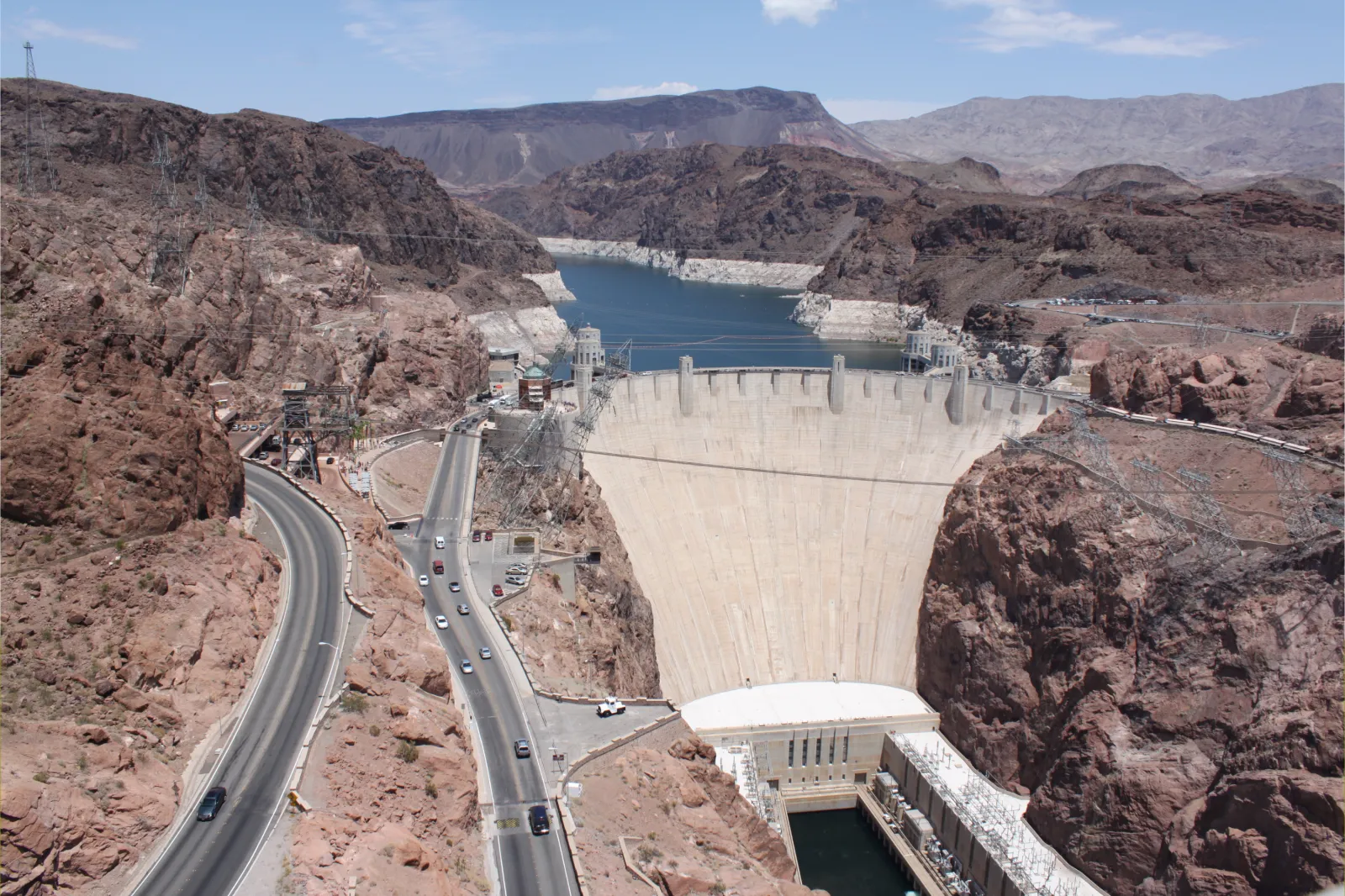 People walk across the Hoover Dam in 2011.