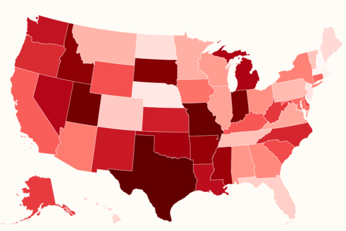 Map Reveals the Worst States for Children's Dental Health