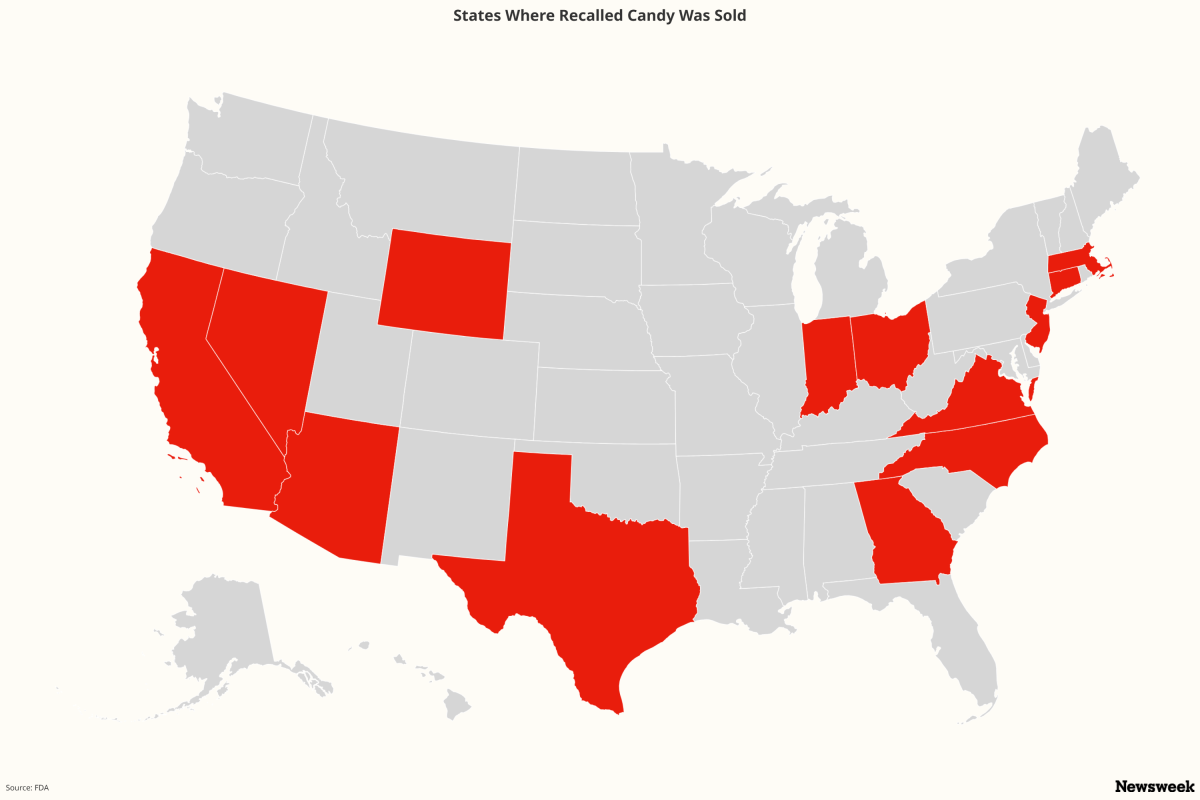 Halloween Candy Sold at TJ Maxx, Marshalls Recalled in 13 States: Map