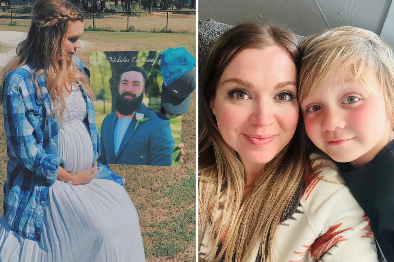  Lisa after losing her husband in 2019 and pictured with her son Ezra.