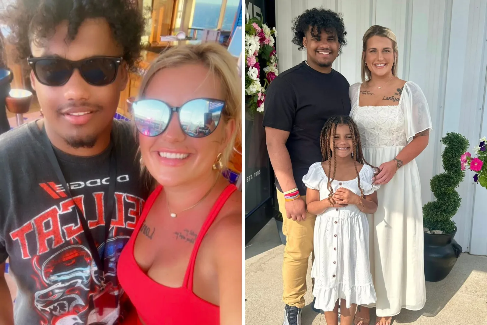 Tristan with his mom Lindsey Brown and younger sister.