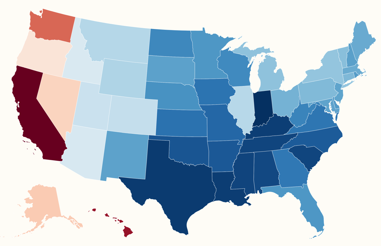 newsweek.com - Hugh Cameron - Map shows gas prices in each state as rising costs loom over midterms