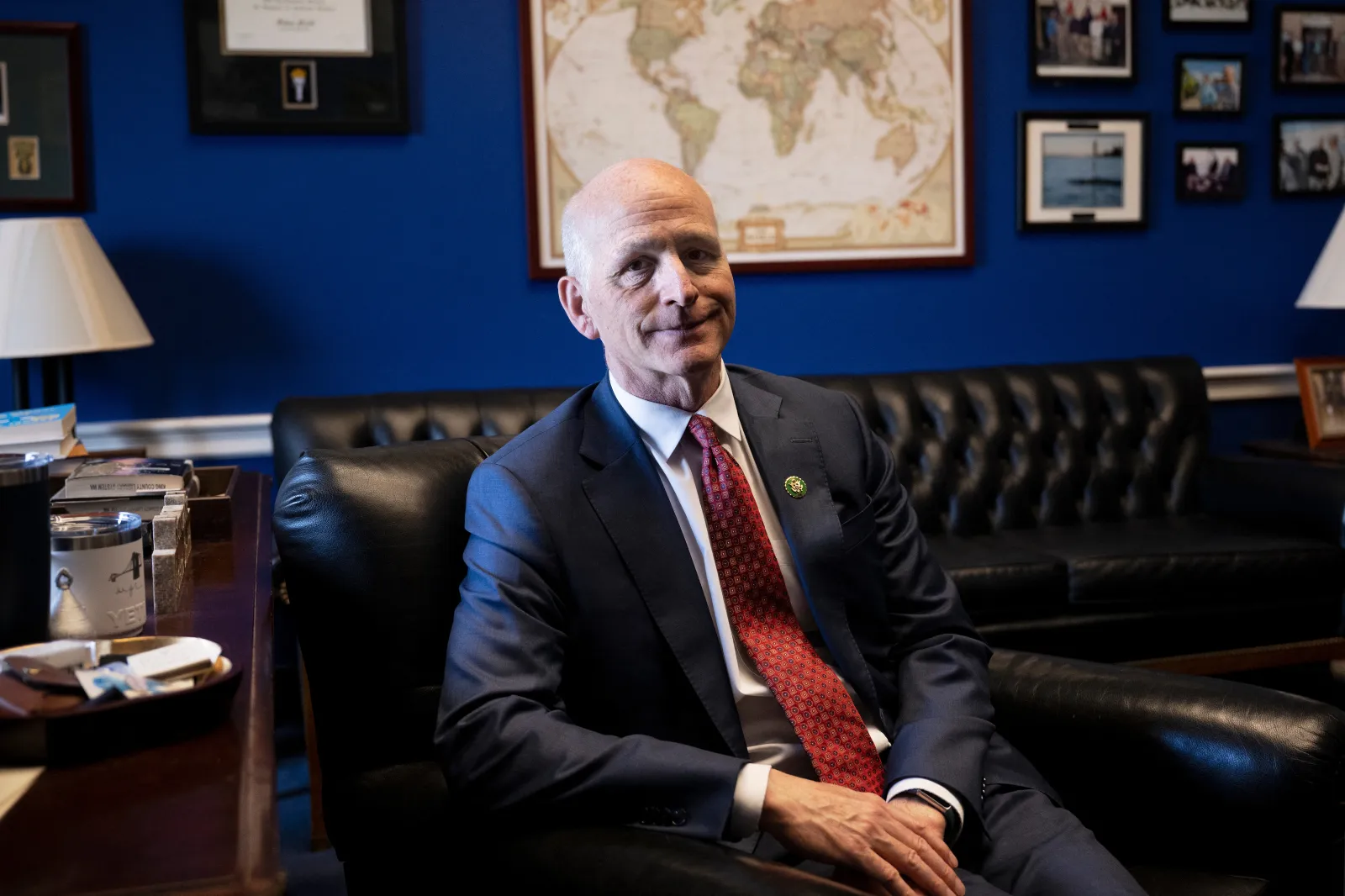 Representative Adam Smith, a Washington Democrat, poses for a portrait in his office on Capitol Hill in Washington, D.C. on February 14, 2024.