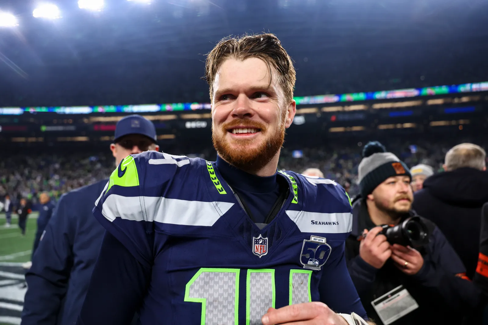 Sam Darnold #14 of the Seattle Seahawks