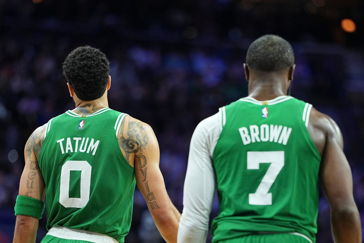 Jaylen Brown Asked if He's Spoken to Jayson Tatum Since Trade