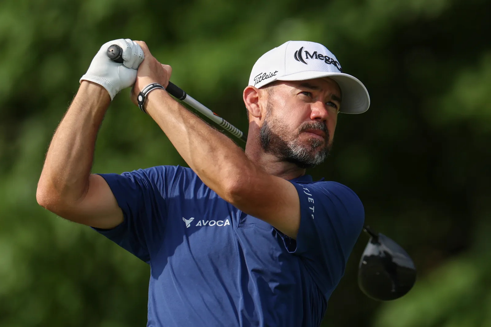 CROMWELL, CONNECTICUT - JUNE 26: Brian Harman of the United States plays a shot from the 13th tee during the second round of the Travelers Championship 2026 at TPC River Highlands on June 26, 2026 in Cromwell, Connecticut. (Photo by Andrew Redington/Getty Images)