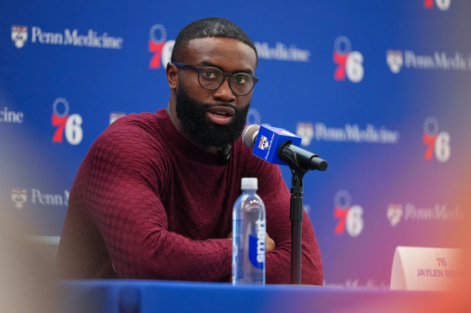 Jaylen Brown at 76ers introductory press conference
