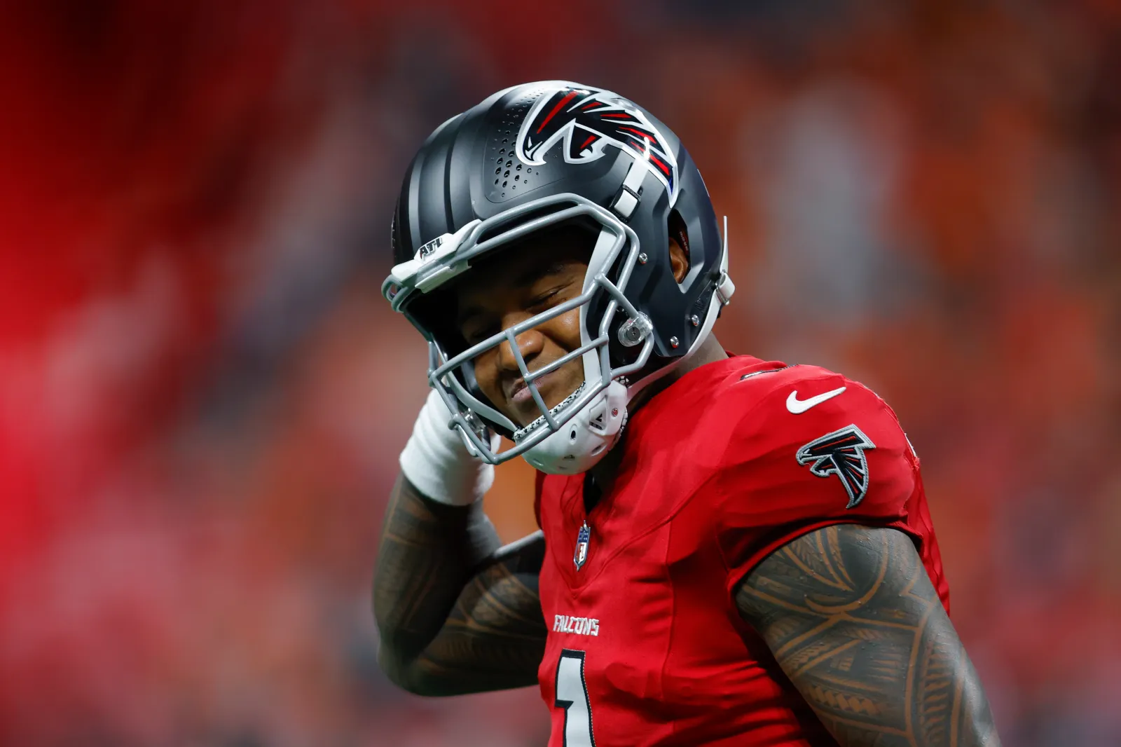 Tua Tagovailoa #1 of the Atlanta Falcons
