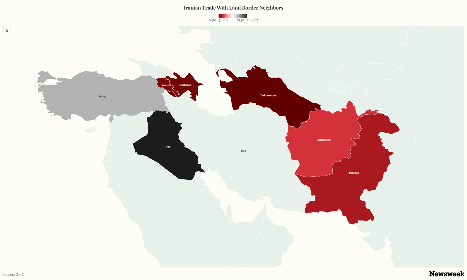 newsweek.com - Tom O'Connor - Map shows how Iran evades Trump's blockade amid 'economic D-Day' threat