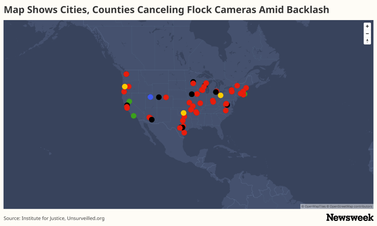 Map Shows Cities, Counties Canceling Flock Cameras Amid Backlash
