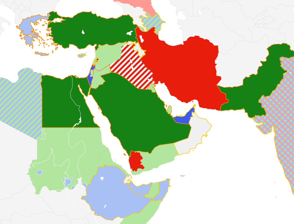 This Map Shows Iran, Israel and Saudi Arabia's Allies in a New Middle East