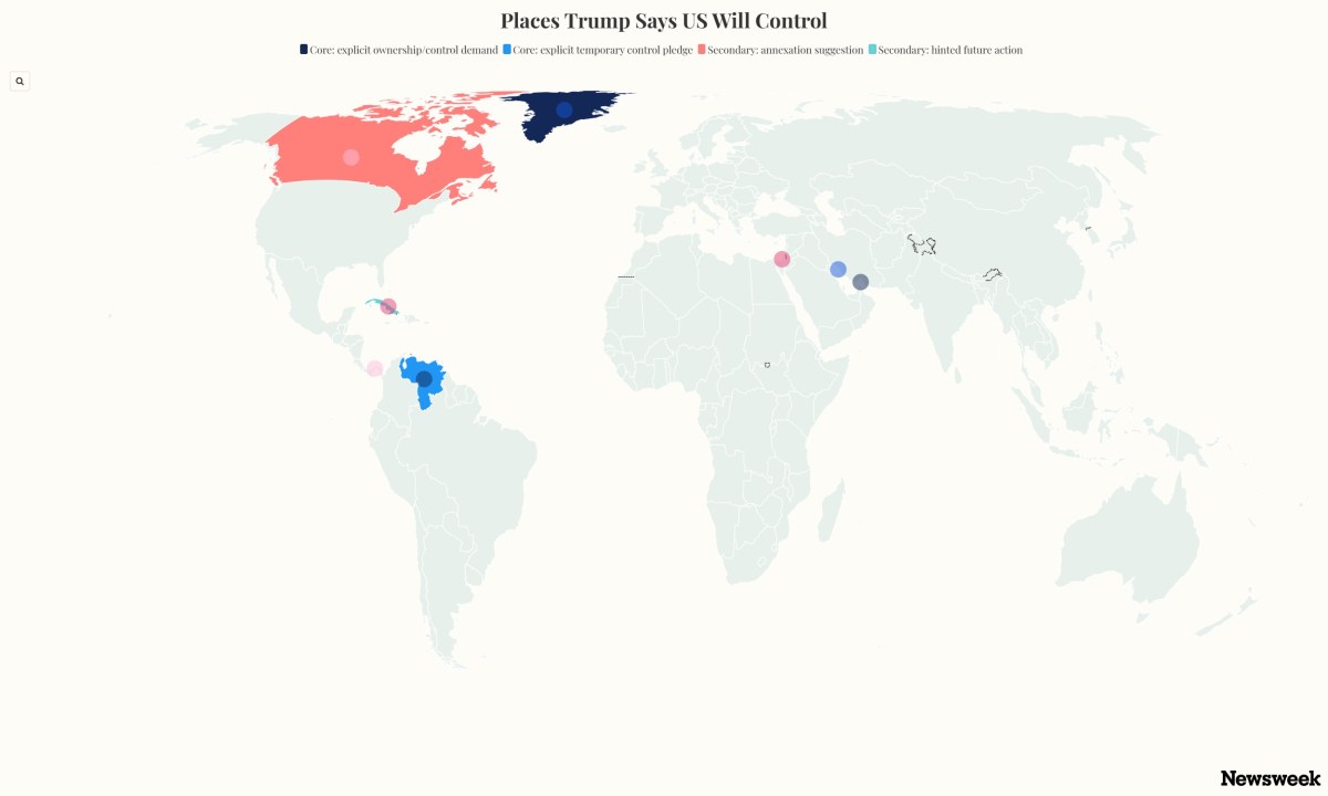Map Shows Areas Trump Has Sought to Control After Hormuz Remarks