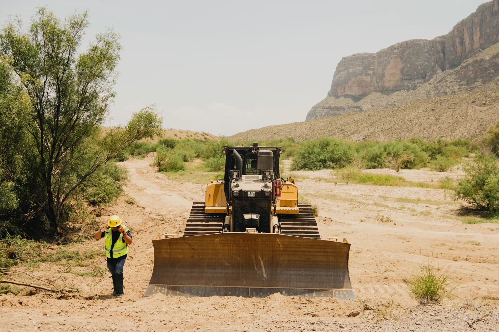 Work near Santa Elena Canyon, inside Big Bend National Park in Texas on August 6, 2026.