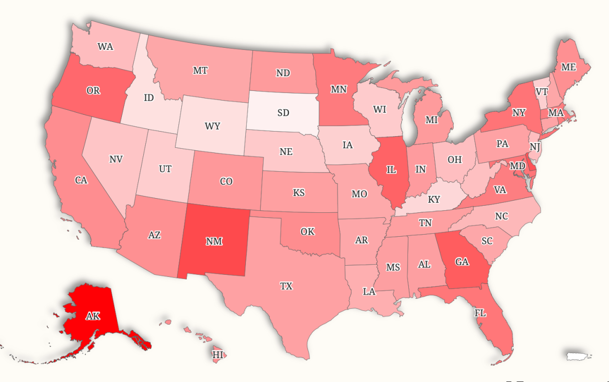 Map Shows SNAP Benefit Error Rates in Each State