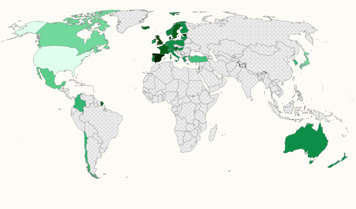 Map Shows Paid Vacation Around the World as Bernie Sanders Pushes US Bill