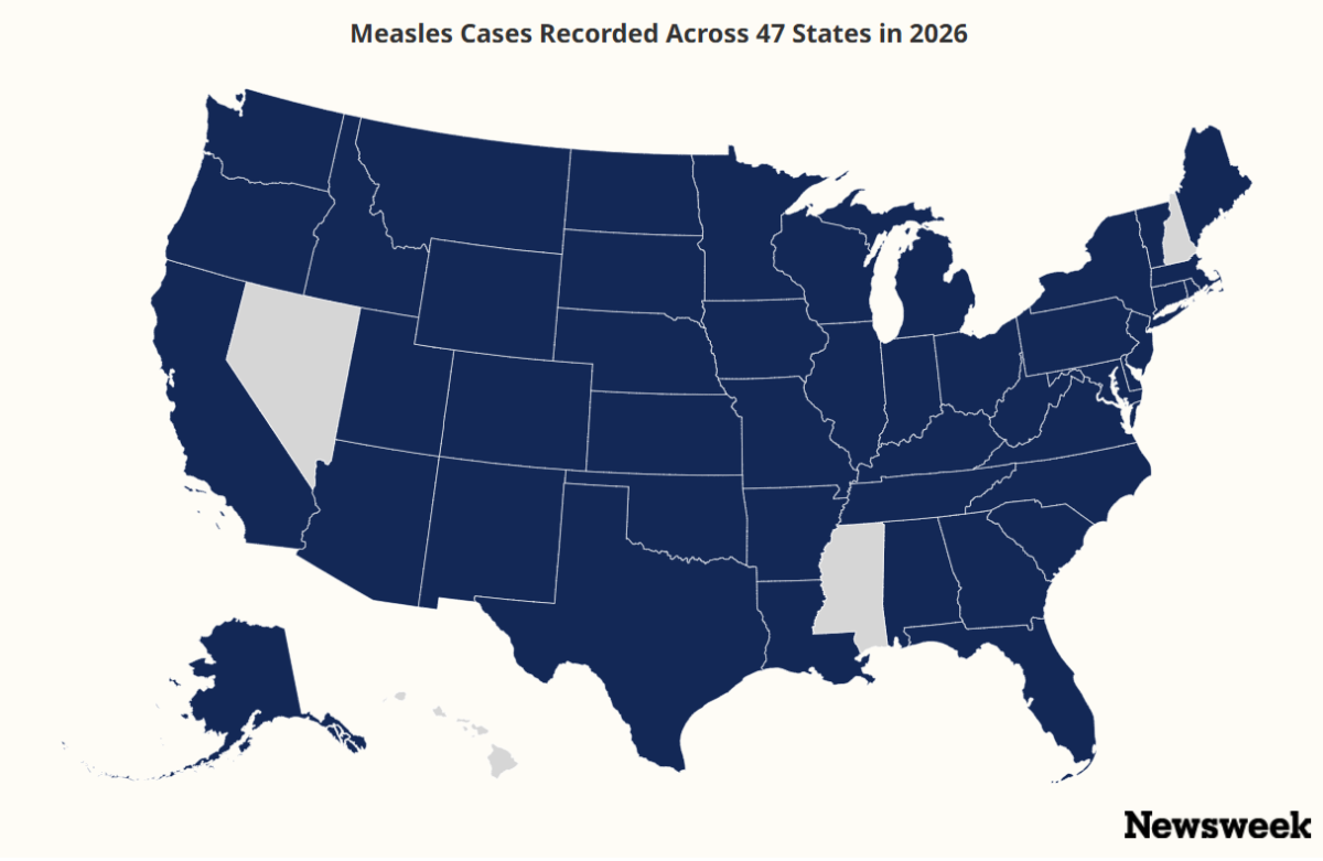 Map of Measles Cases Spiking as Trump Admin Overhauls Vaccine Advice