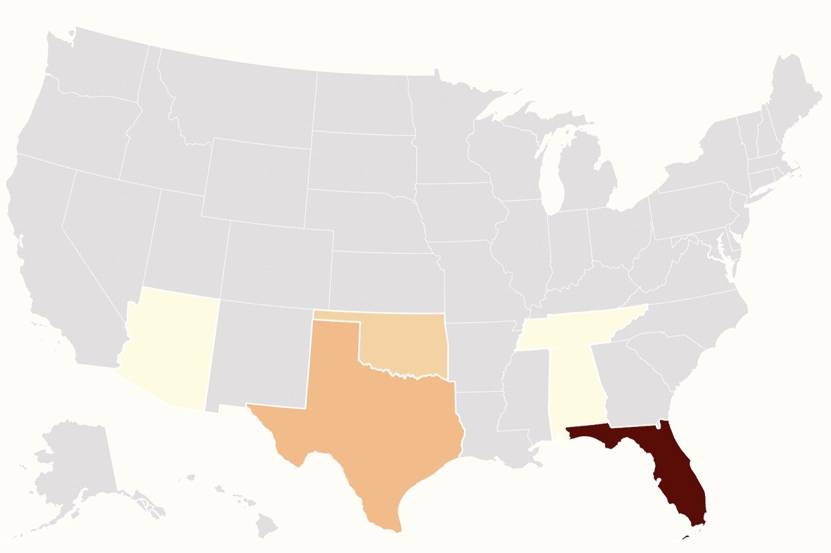 Map Shows Executions This Year As Three States Kill Inmates In A Day
