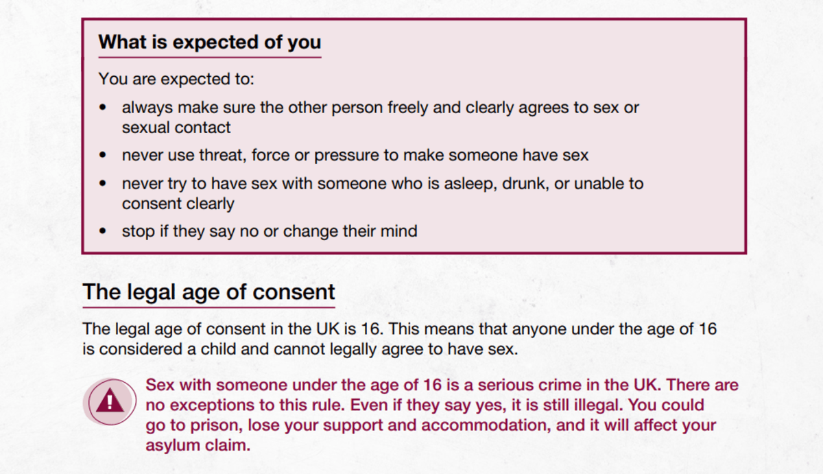 UK Gives Asylum Seekers Guidance On Sex, Women's Rights