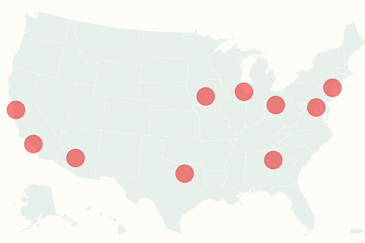Map Shows Built-Up Areas With Most Data Centers