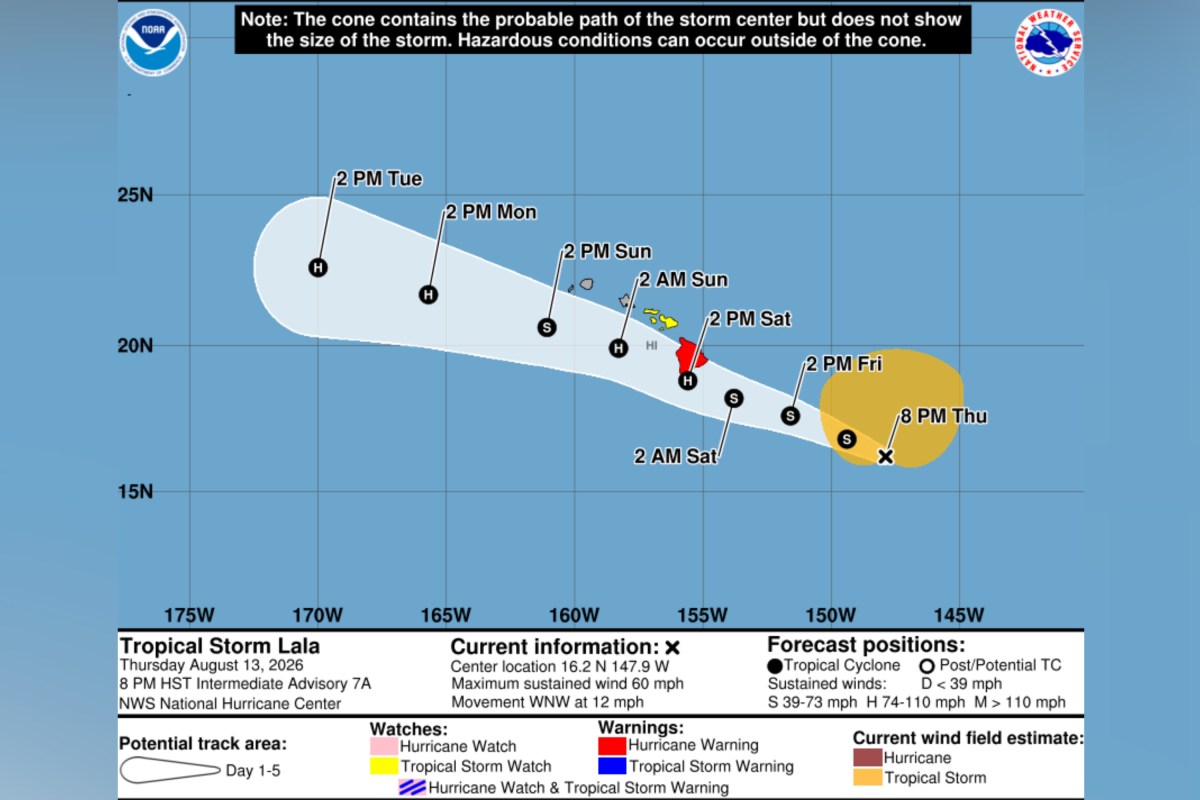 Tropical Storm Lala: Spaghetti Models Show Path Headed For Hawaii