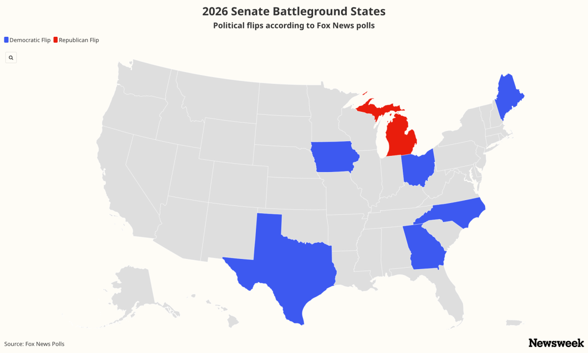 Fox News Polls Show Democrats Chances of Beating GOP to Flip Senate: Map