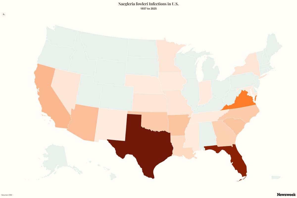 Brain Eating Amoeba US Map: Historical Data Shows States Impacted