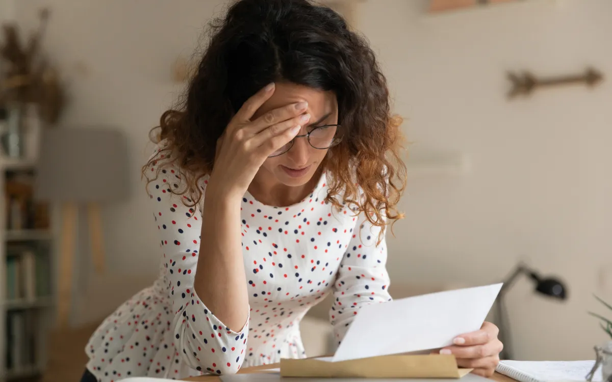 File photo of a woman reading a letter.
