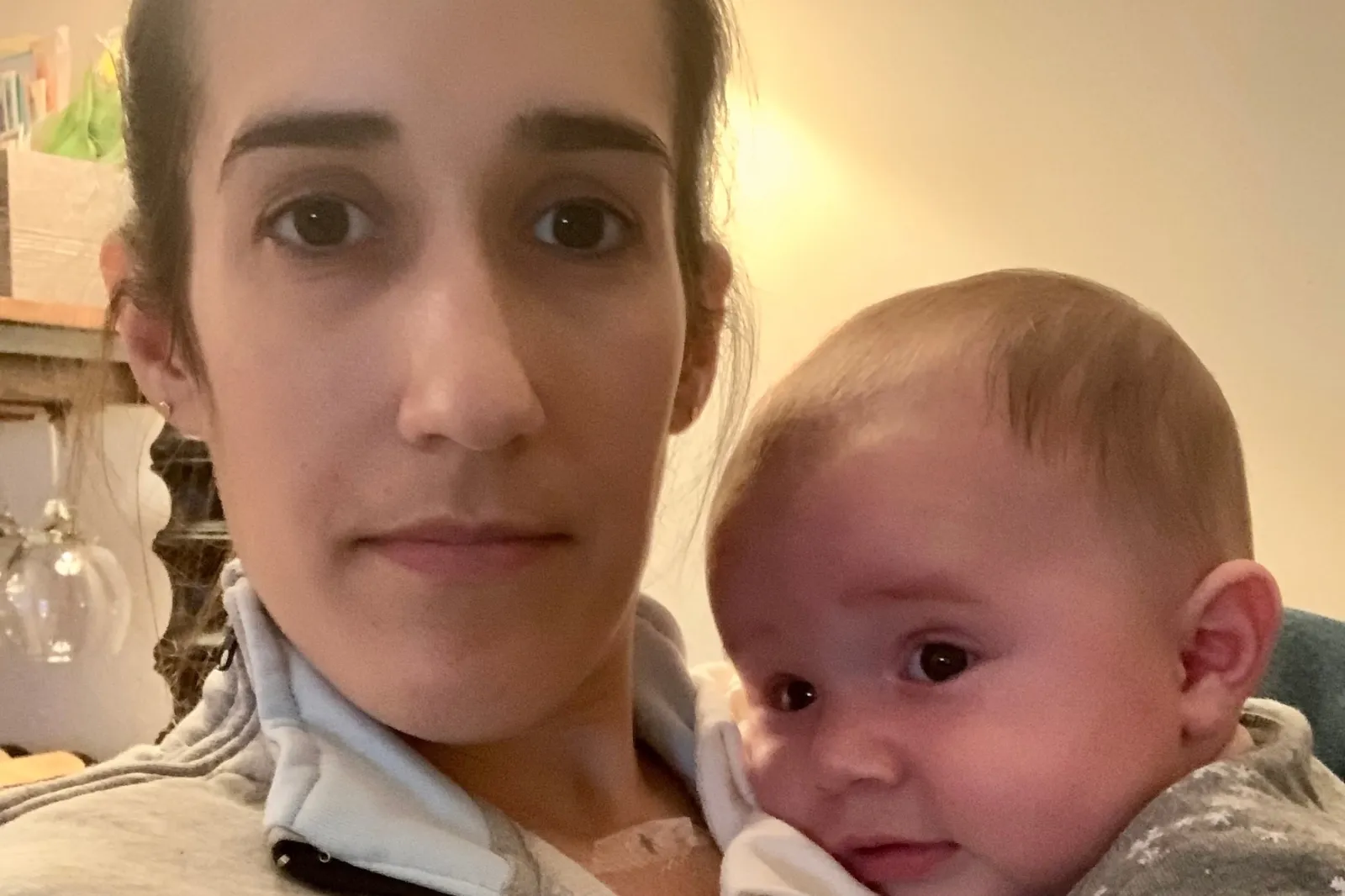 Amanda Webb with her baby boy, Levi.