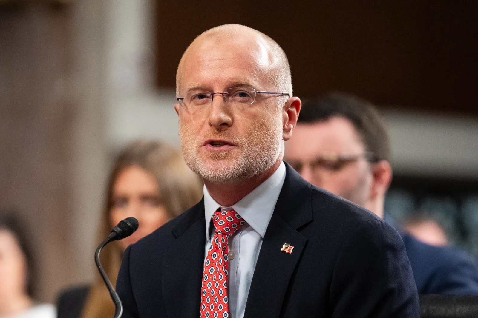 Federal Communications Commission Chairman Brendan Carr testifies during the Senate Commerce, Science, and Transportation Committee hearing on oversight of the