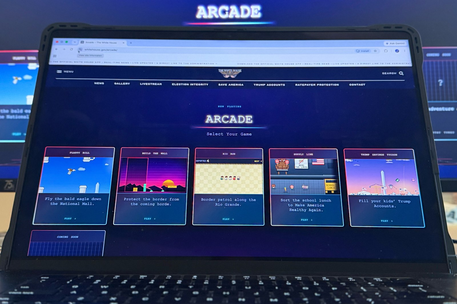 newsweek.com - Alex Backus - Trump White House launches arcade with games to build wall, deport migrants