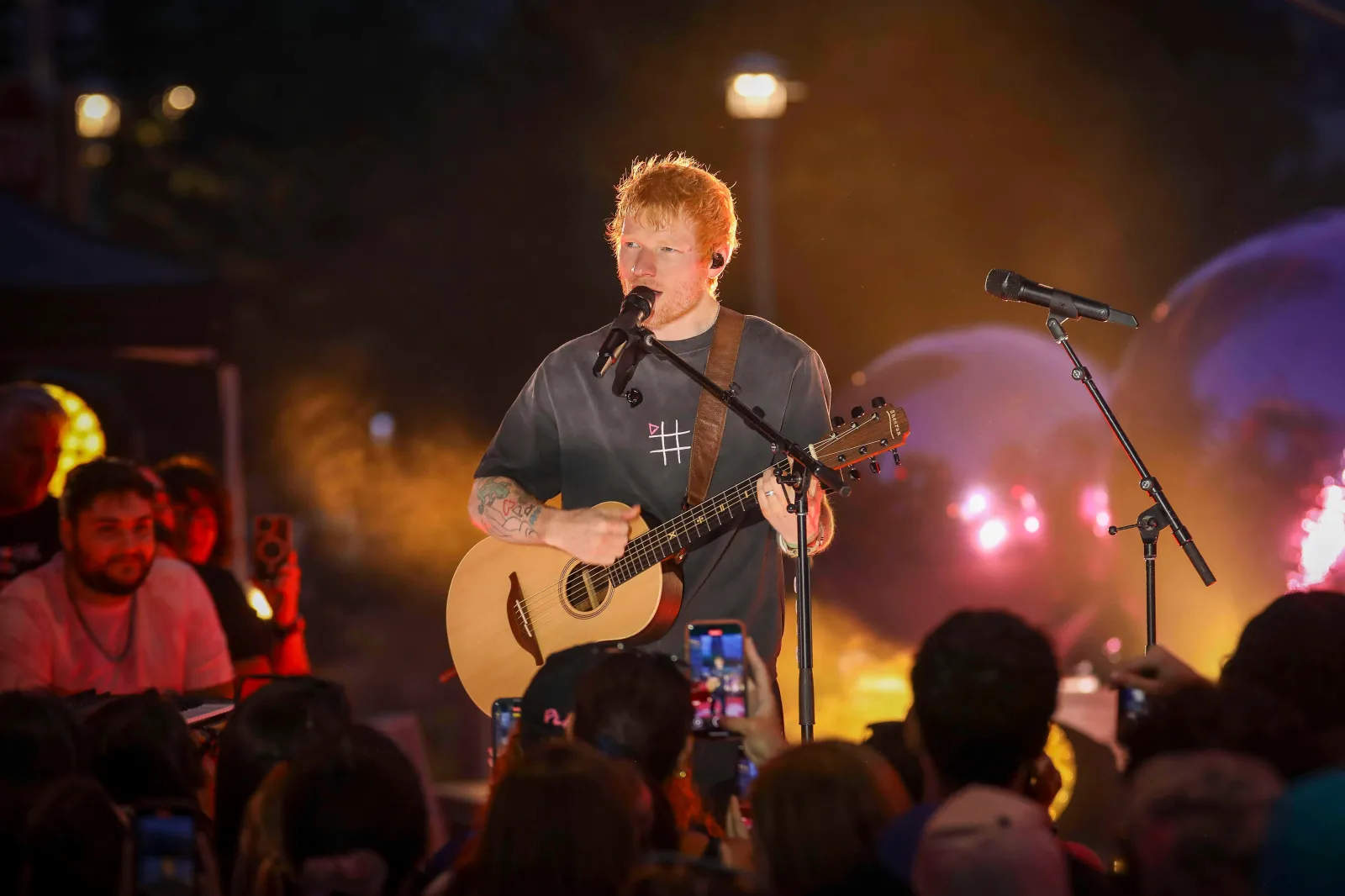 Ed Sheeran performs in Brooklyn, New York, on September 13, 2025.