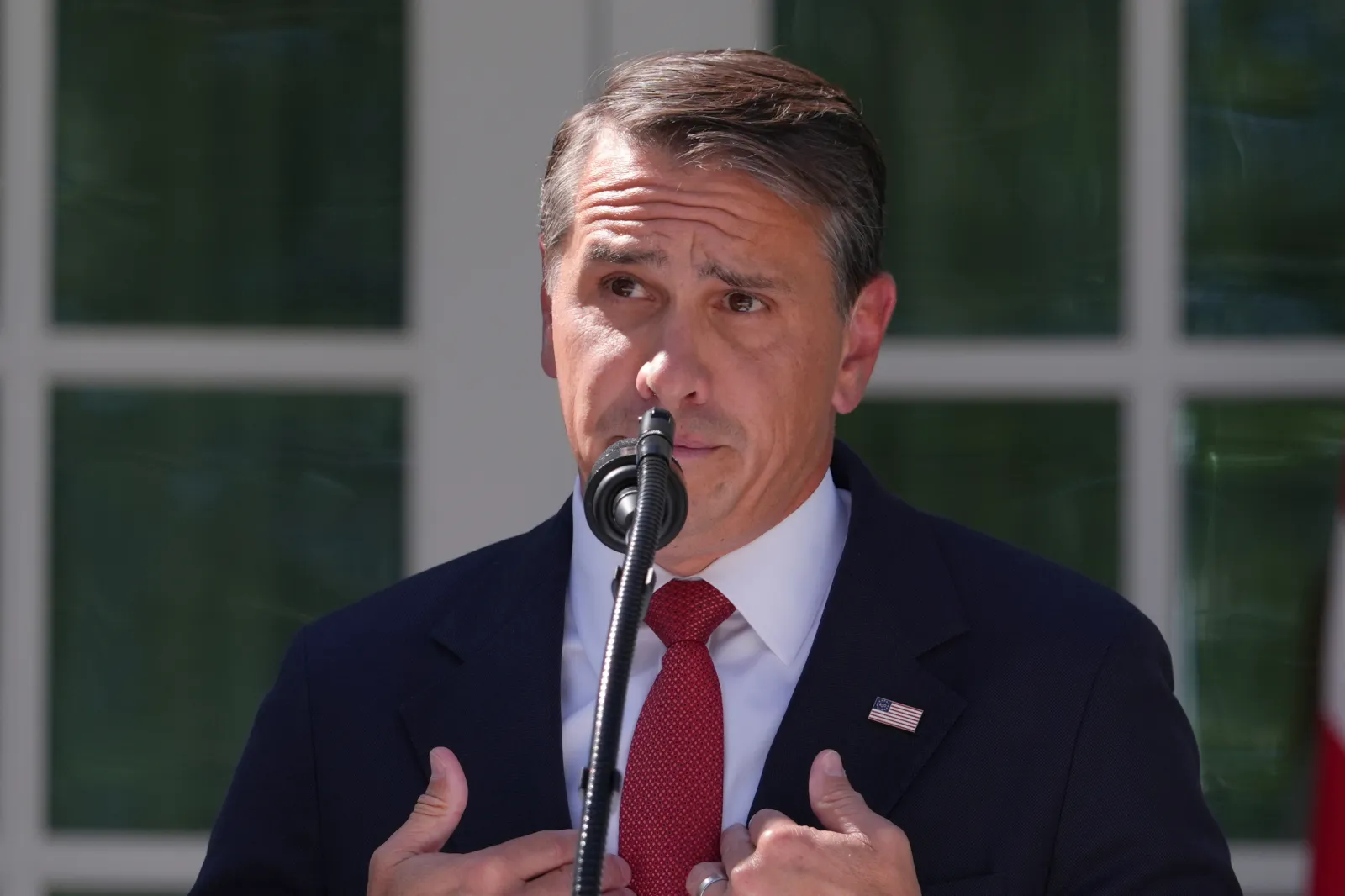 U.S. Attorney General Todd Blanche speaks during a news briefing in the Rose Garden of the White House, Tuesday, Sept. 15, 2026, in Washington. (AP Photo/Jacque