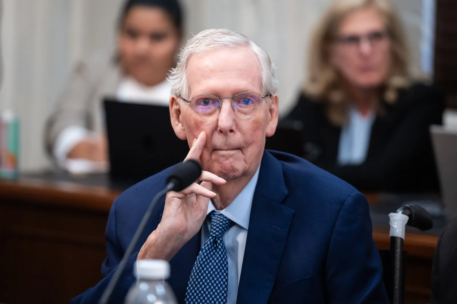 Video Shows Mitch McConnell Being Helped To Vote After Senate Return