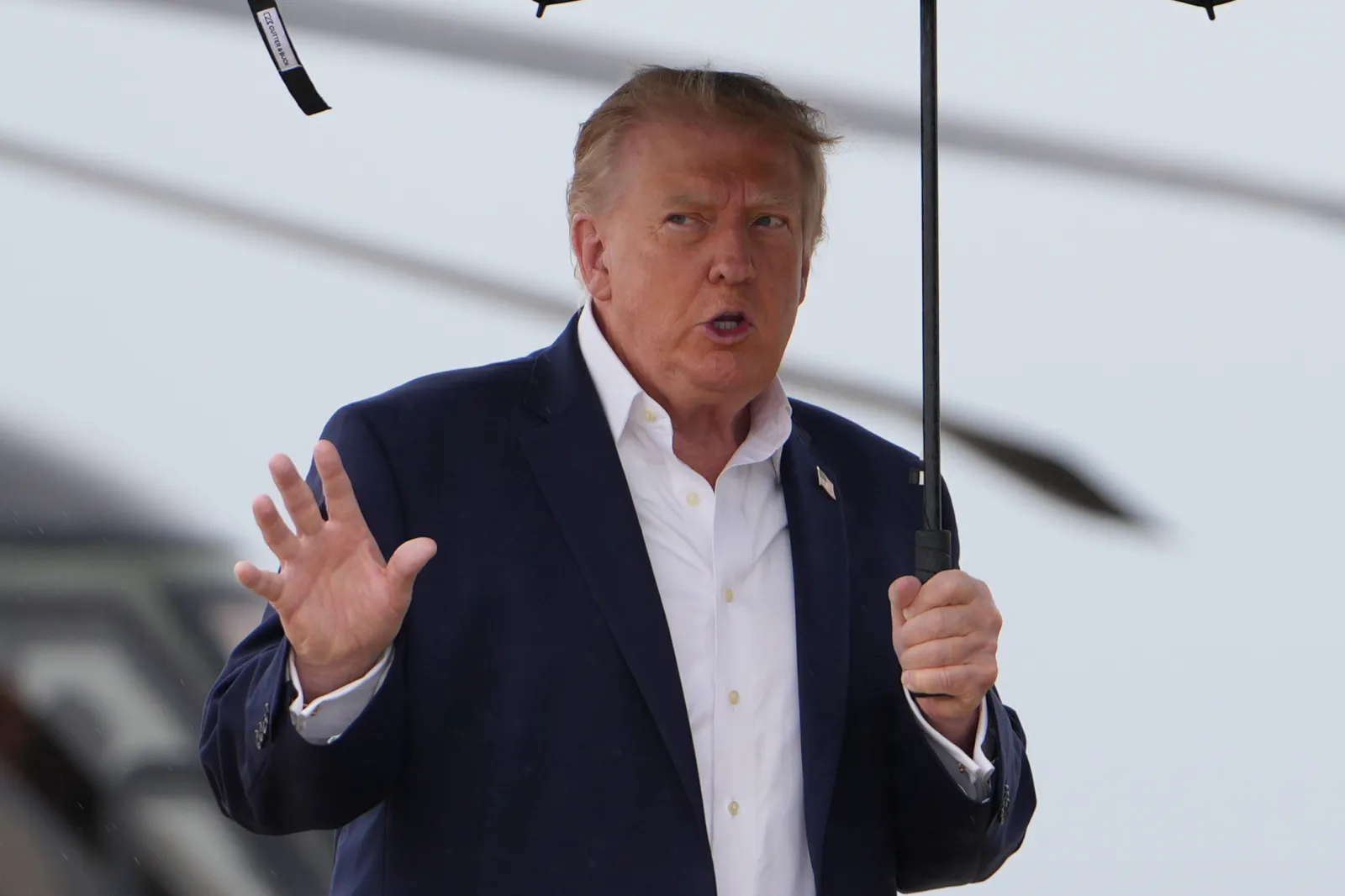 President Donald Trump boards Air Force One on September 27 at Joint Base Andrews, Maryland. | AP Photo/Julia Demaree Nikhinson