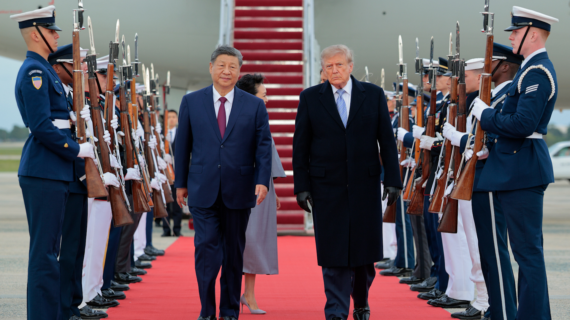 Trump Greets Xi Jinping In Rare Honor At Start Of Chinese President’s Visit