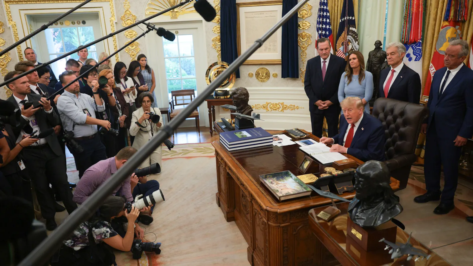 Trump Defends White House Media Ban Of CNN, Politico And MS NOW