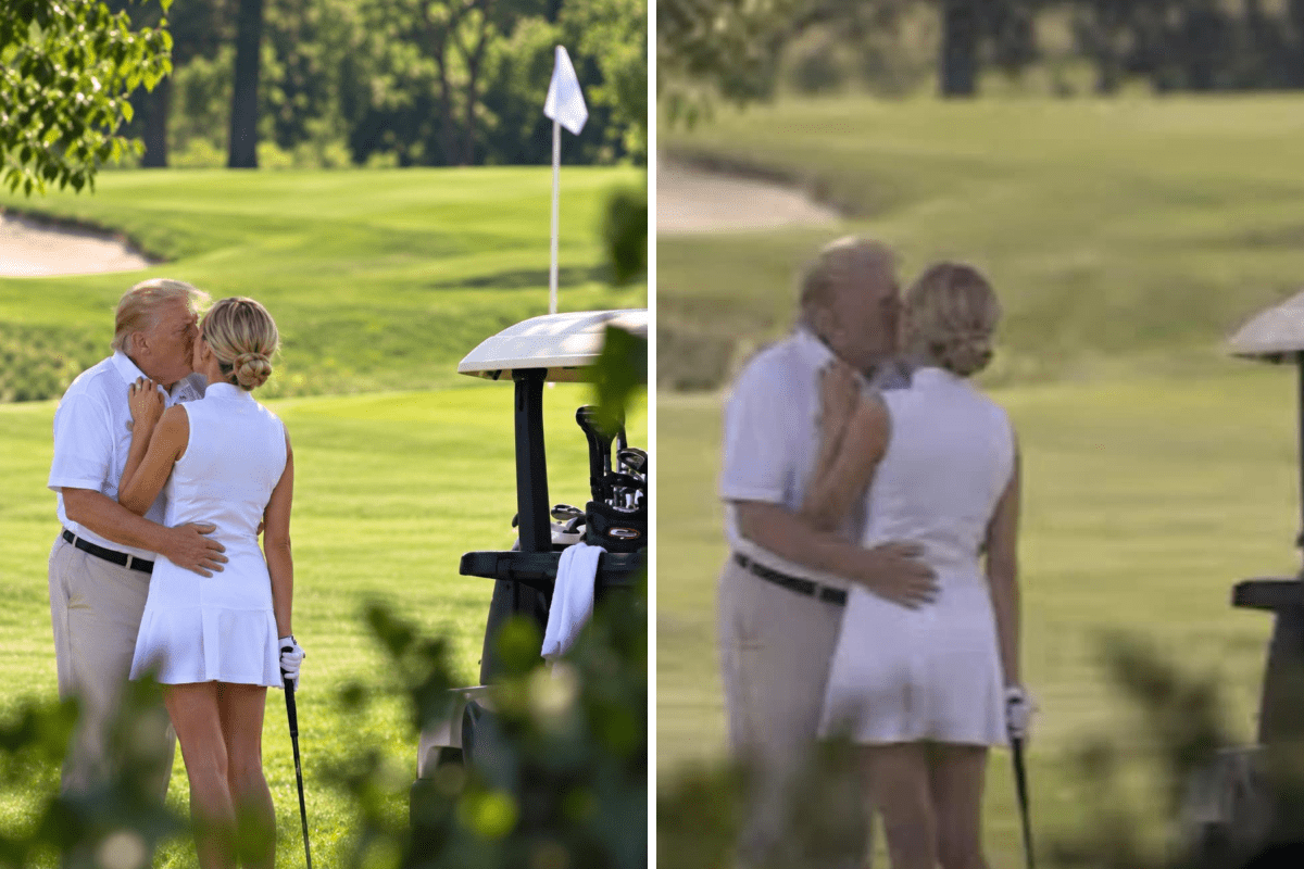Fact Check: Is Photo of Trump Kissing Natalie Harp on Golf Course Real? - Newsweek